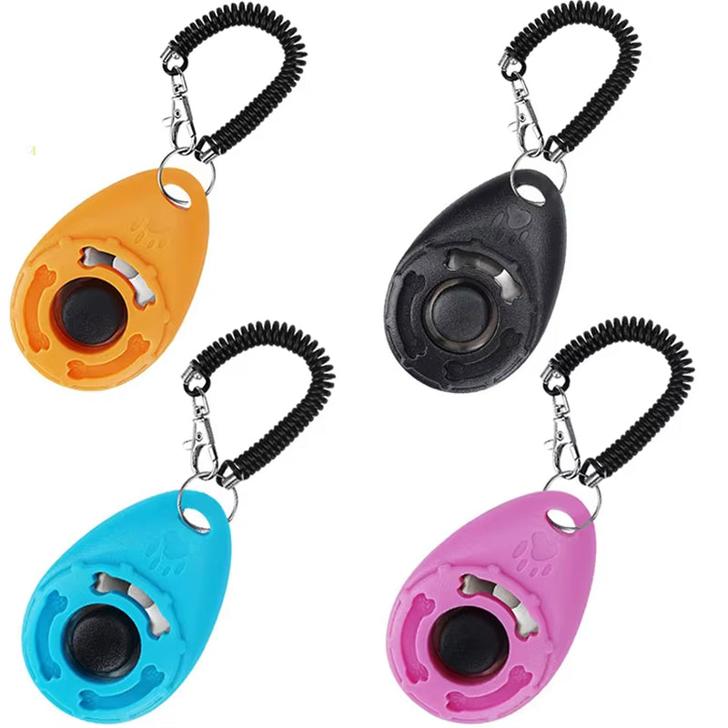Manufacturer Customized Logo Pet Training Dog Trainer Clicker Manual Wrist Strap Ring Clicker Press Training