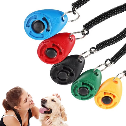 Manufacturer Customized Logo Pet Training Dog Trainer Clicker Manual Wrist Strap Ring Clicker Press Training