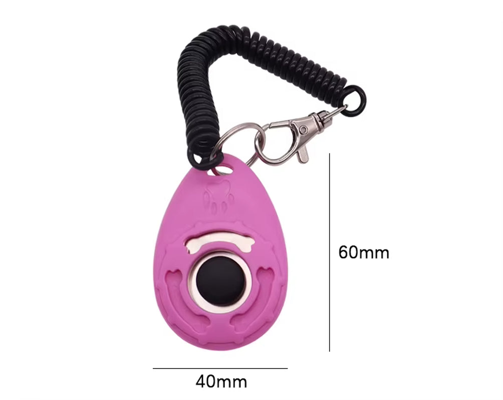 Manufacturer Customized Logo Pet Training Dog Trainer Clicker Manual Wrist Strap Ring Clicker Press Training