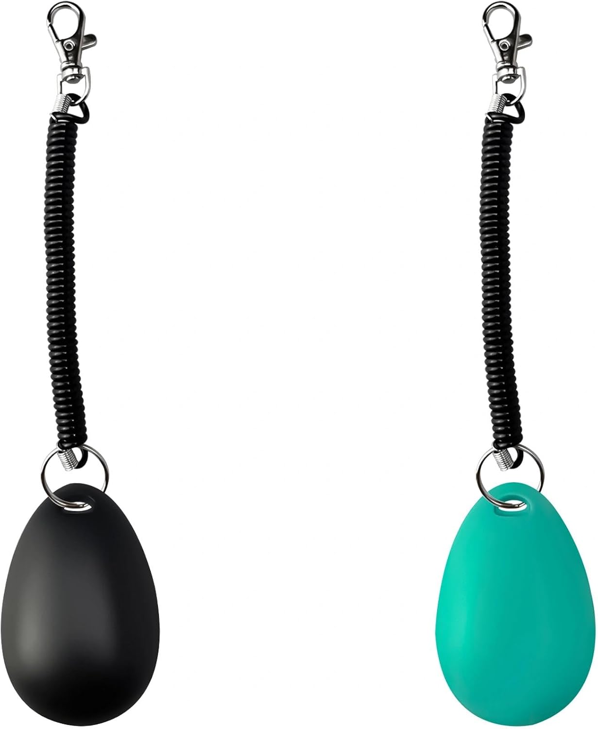 Dog Clicker for Training with Wrist Strap, Dog Clicker Trainer Tools | Training Clicker for Puppy, Cat, Potty, Bird, Horse, Pet, Behavior Aids, 2 Pack Black and Green
