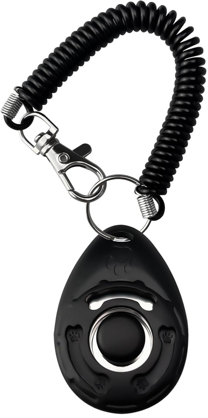 Dog Clicker for Training with Wrist Strap, Dog Clicker Trainer Tools | Training Clicker for Puppy, Cat, Potty, Bird, Horse, Pet, Behavior Aids, 2 Pack Black and Green