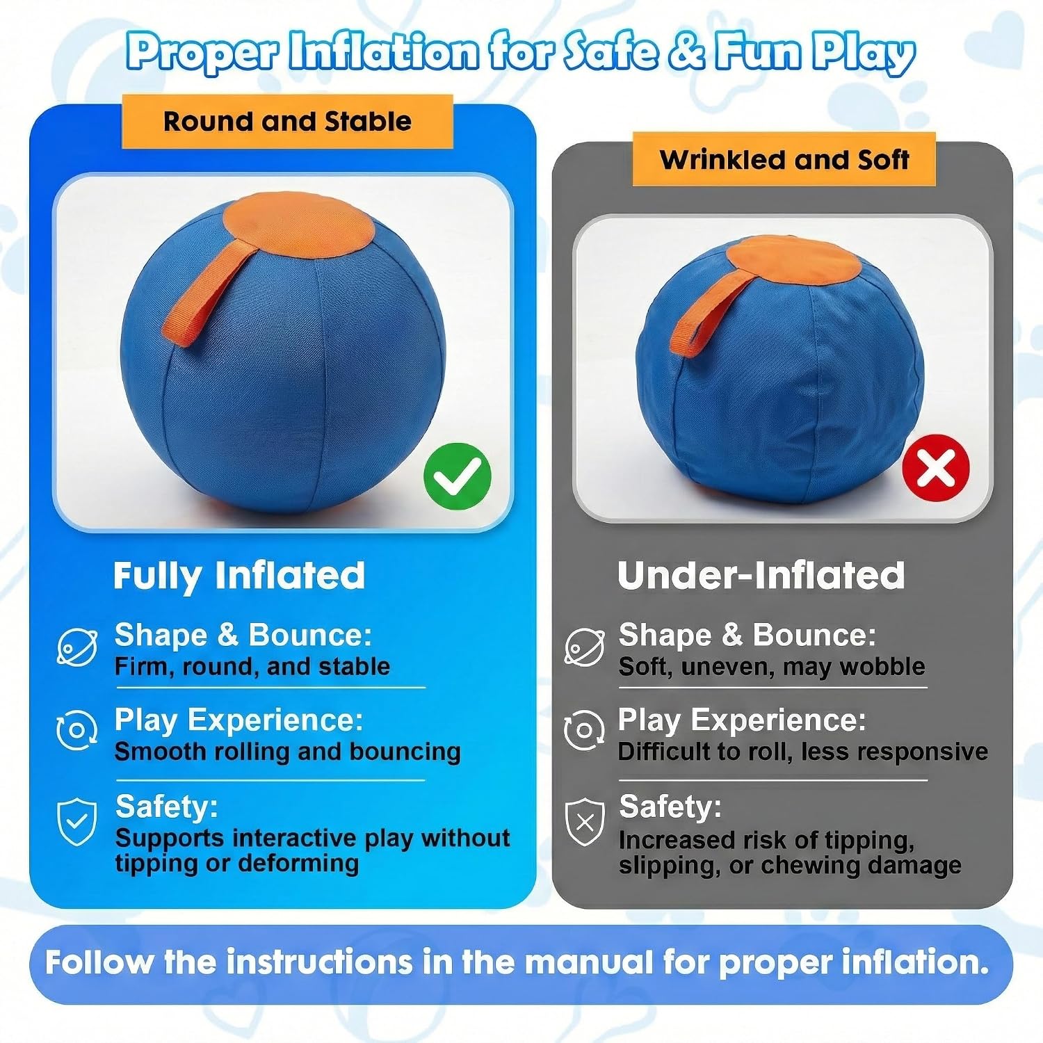 Portable 22-Inch Herding Ball for Dogs Australian Shepherds, Dog Herding Ball Outdoor Training Set for Working Animals with Durable Oxford Fabric Cover, Air Pump, Storage Bag & Gift Box Included