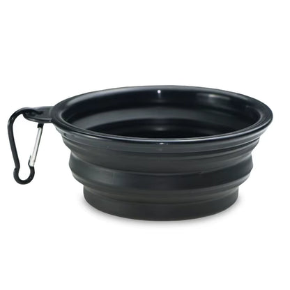 Wellfine Water Proof Silicone Collapsible Dog Bowl Plastic Pet Feeder for Cat Food Foldable Travel Cat Bowl